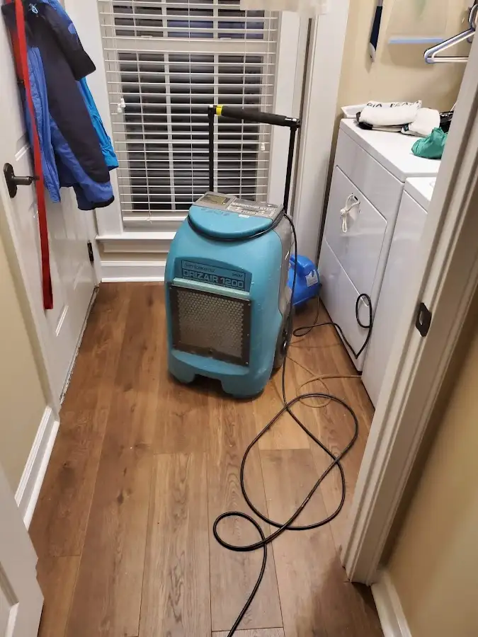 Commercial dehumidifier deployed for Flood Damage Cleanup in Lyndhurst